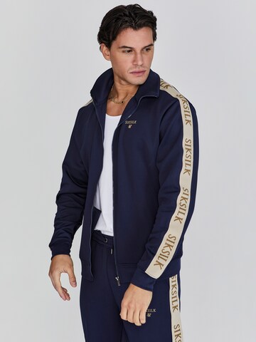 SikSilk Zip-Up Hoodie in Blue