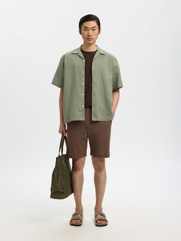 SELECTED Comfort Fit Skjorte 'SLHClay' i grøn