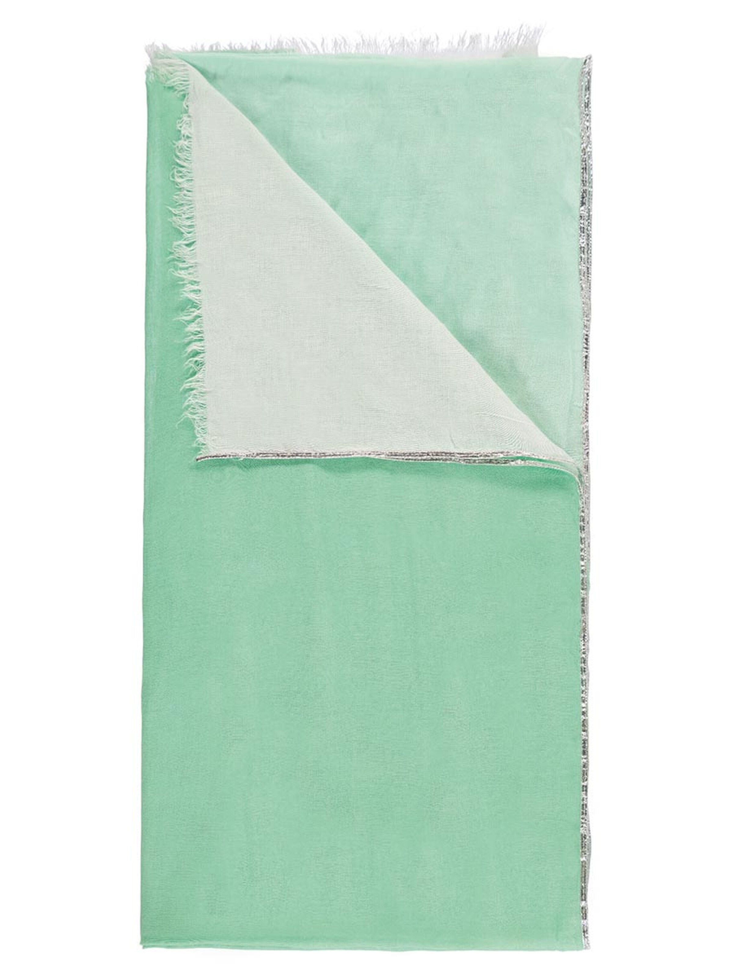 Passigatti Wrap 'Schal Degradé mit Silberrand' in Green