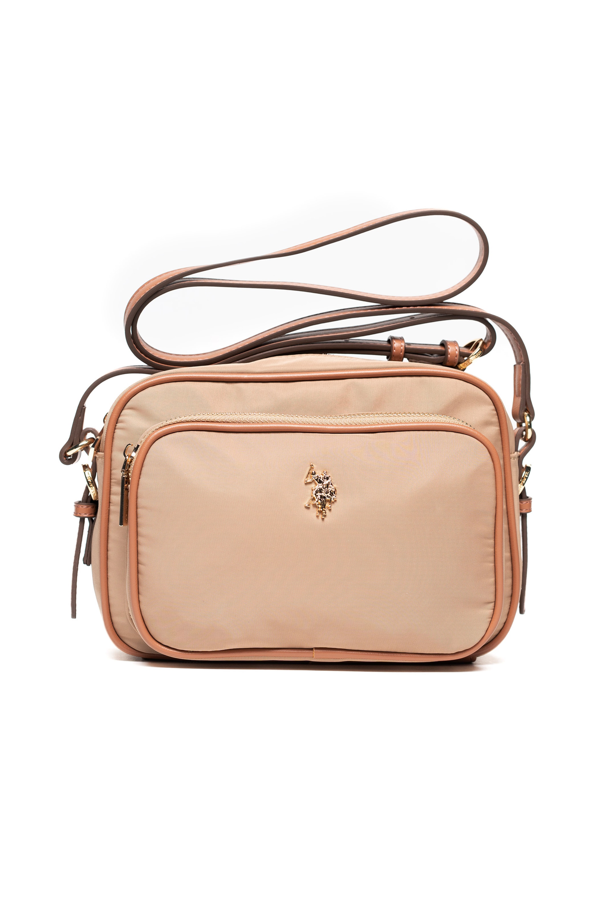 U.S. POLO ASSN. Handtasche 'HOUSTON' in Beige: Vorderseite