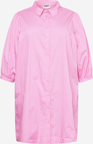 Robe-chemise 'Violet' Noisy May Curve en rose : devant