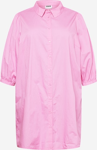 Noisy May Curve Shirt dress 'Violet' in Pink: front