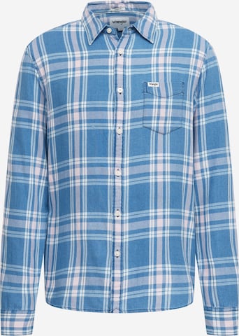 WRANGLER Regular fit Button Up Shirt in Blue: front