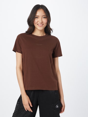 Calvin Klein Koszulka w kolorze brązowy: przód