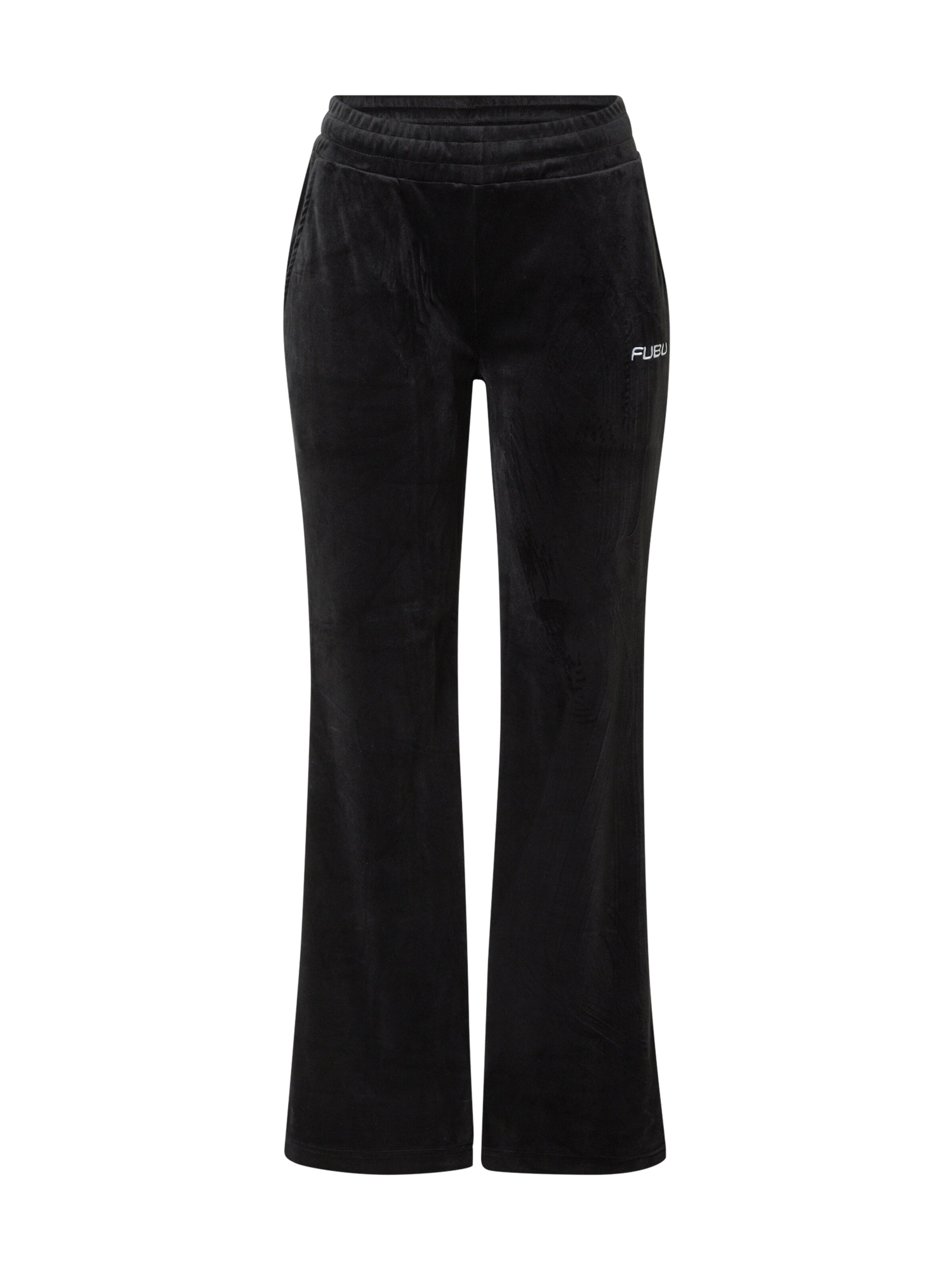 FUBU Flared Hose in Schwarz: Vorderseite