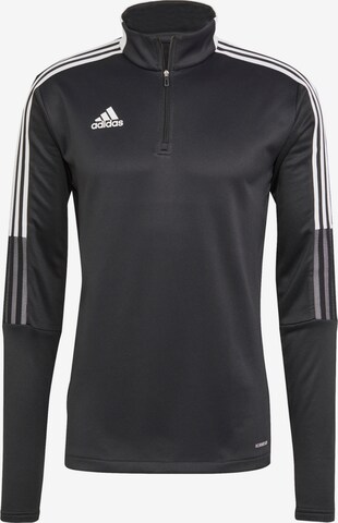 ADIDAS SPORTSWEAR Athletic Sweatshirt 'Tiro 21 Warm' in Black: front