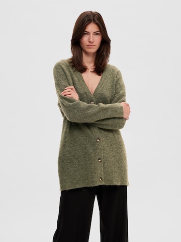 SELECTED FEMME Knit Cardigan 'Maline' in Green