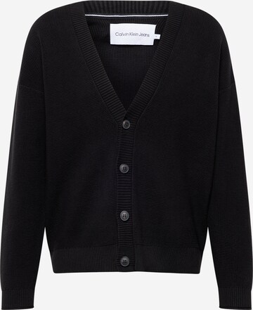 Calvin Klein Jeans Gebreid vest in Zwart: voorkant