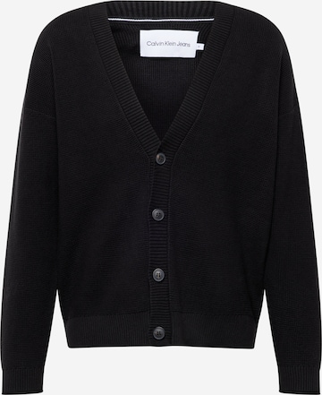 Calvin Klein Jeans Strickjacke in Schwarz: predná strana