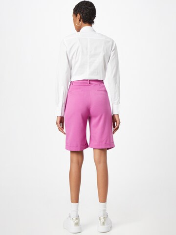 ESPRIT Regular Pleat-front trousers in Pink