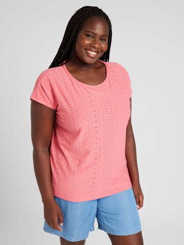 ONLY Carmakoma T-Shirt 'ZABBI' in Pink: predná strana