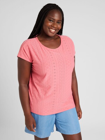 ONLY Carmakoma - Camisa 'ZABBI' em rosa: frente