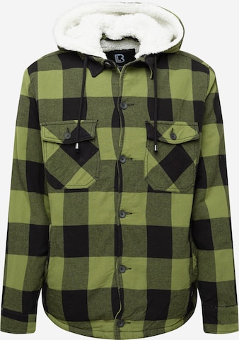 Brandit Between-season jacket in Green: front