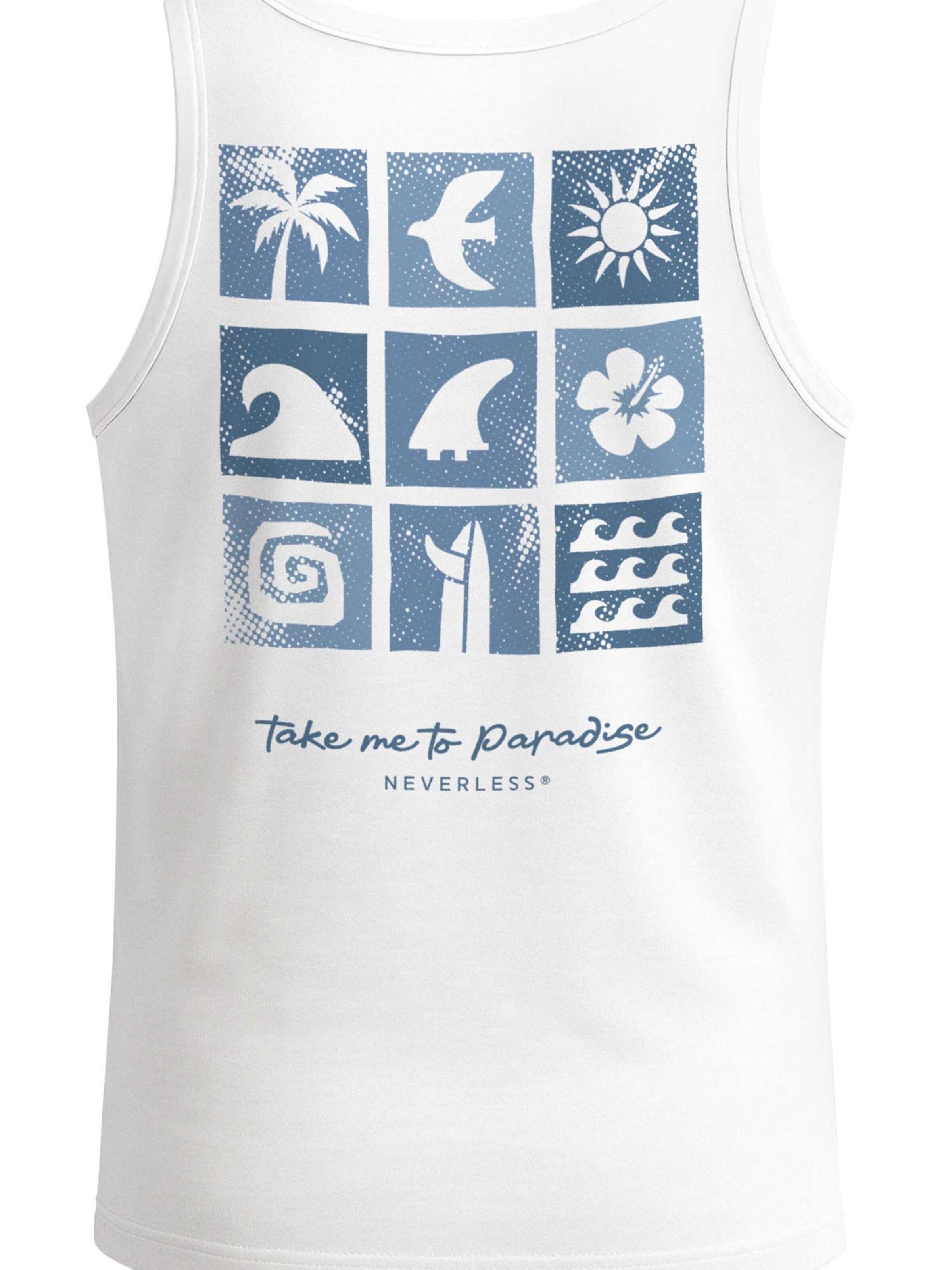 Neverless Shirt 'Paradise'‌‌‌‌‌‌‌‌‌ in Weiß