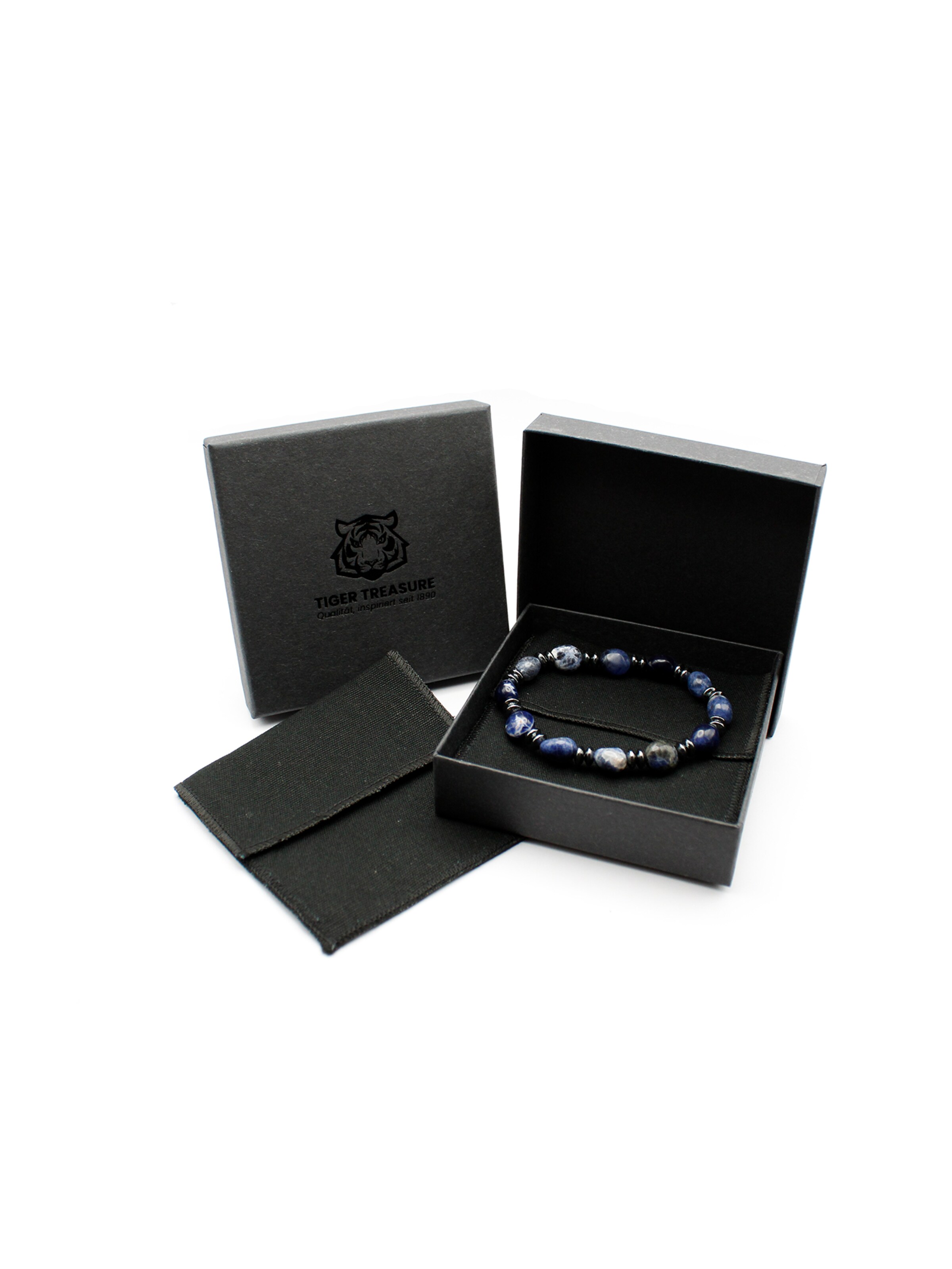 Tiger Treasure Qualität, inspiriert seit 1890 Armband 'Midnight Balance'‌‌‌‌ in Blau