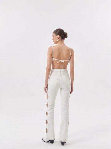 évasé Jean HOLLY LOLLY en blanc