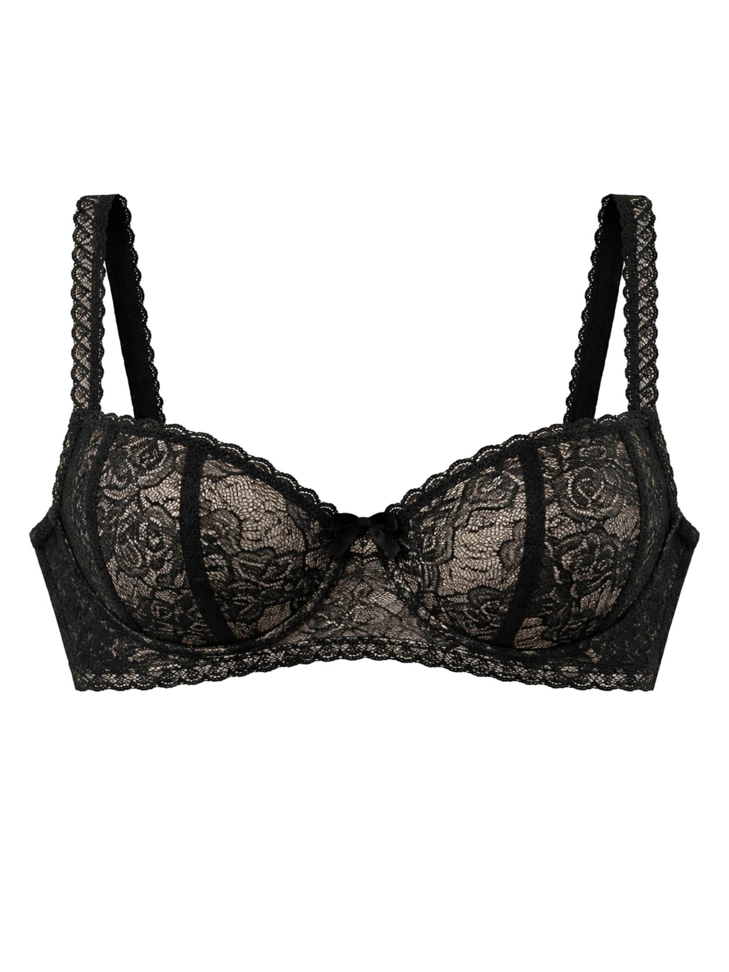 MILENKA Push-up BH 'Balconette bra' in Zwart: voorkant