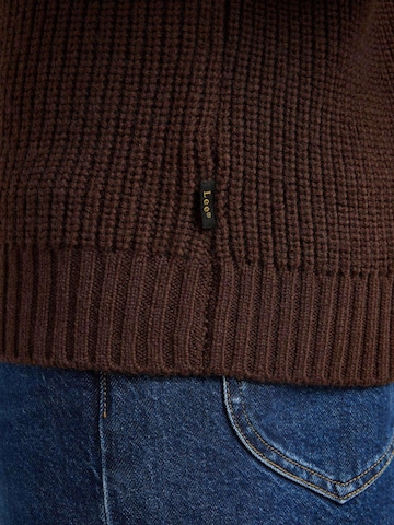 Lee Sweter 'Chunky Crew Neck' w kolorze brązowy