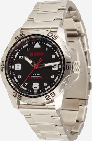 HUGO Red Αναλογικό ρολόι 'Trek' σε ασημί: μπροστά