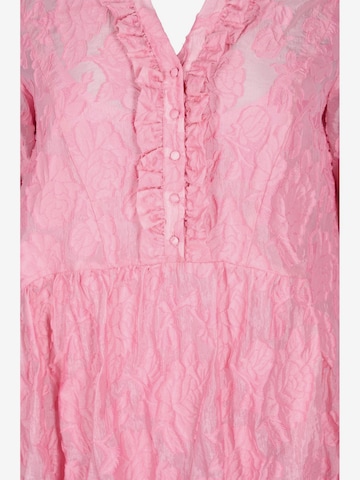 Zizzi Shirt Dress 'Amina' in Pink