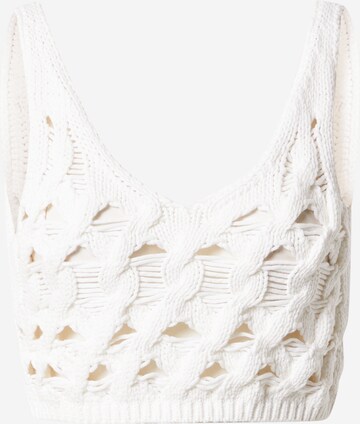 Tops en tricot WEEKDAY en blanc : devant