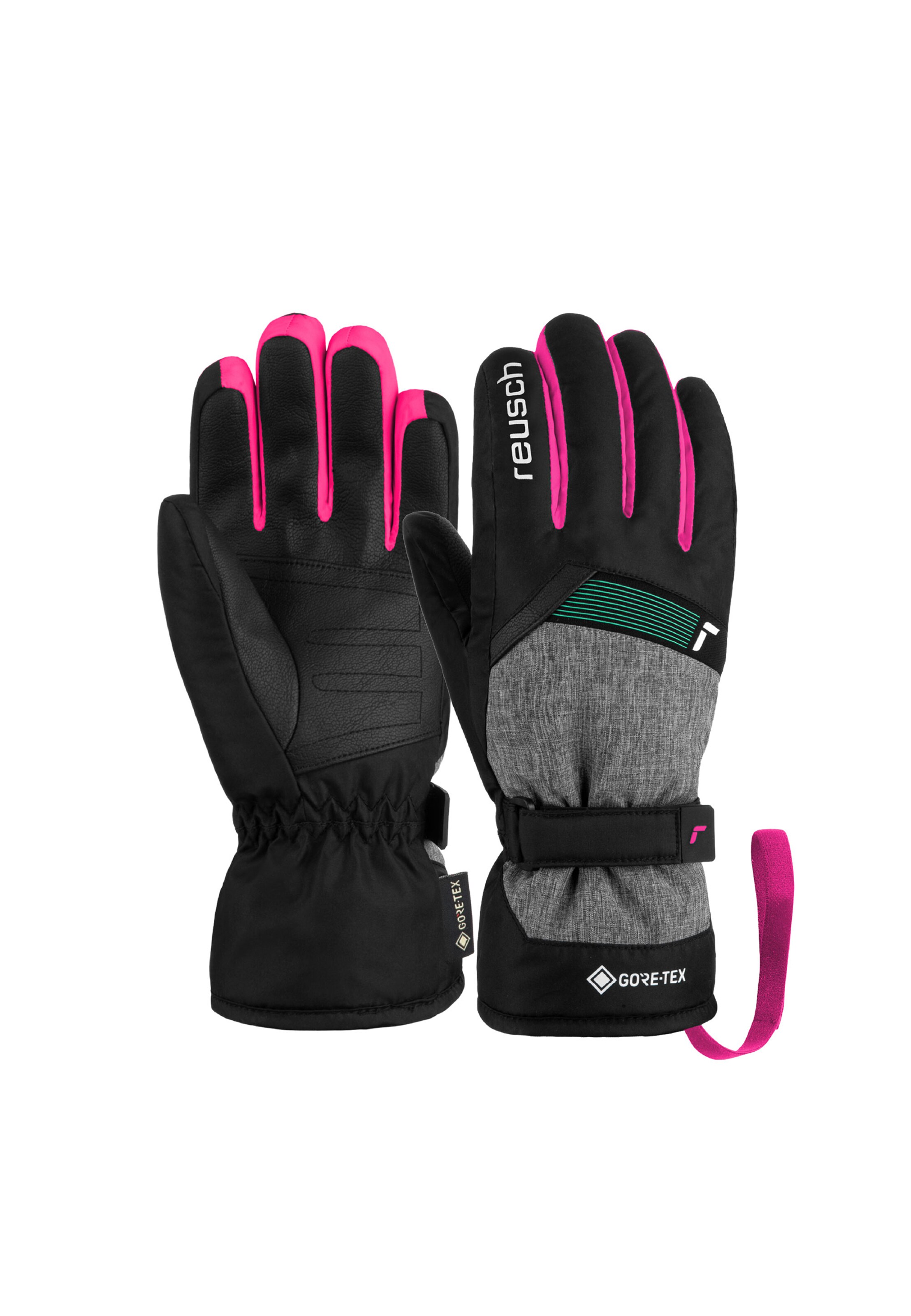 REUSCH Athletic Gloves 'Flash GORE-TEX' in Black: front