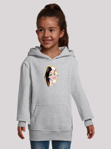 F4NT4STIC Sweatshirt 'Disney Bösewichte Curella' in Grau: Vorderseite