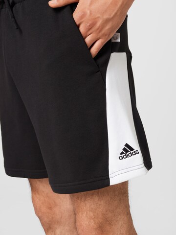 ADIDAS SPORTSWEAR Regular Workout Pants 'Future Icons Embroidered Badge Of Sport' in Black