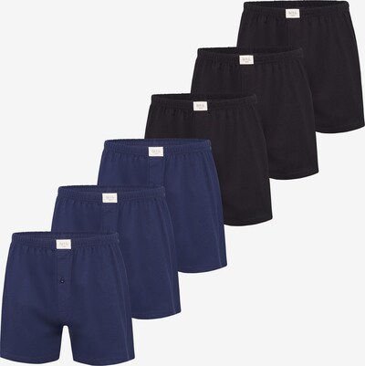 Phil & Co. Berlin Boxershorts ' Jersey Loose Fit ' in de kleur Donkerblauw / Zwart, Productweergave