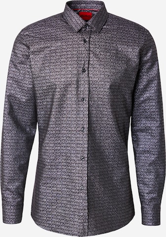 juoda HUGO Priglundantis modelis Marškiniai 'Elisha02': priekis