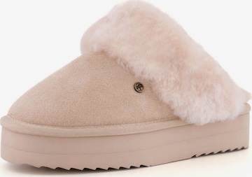 Warmbat Huisschoenen 'Flurry' in Beige: voorkant