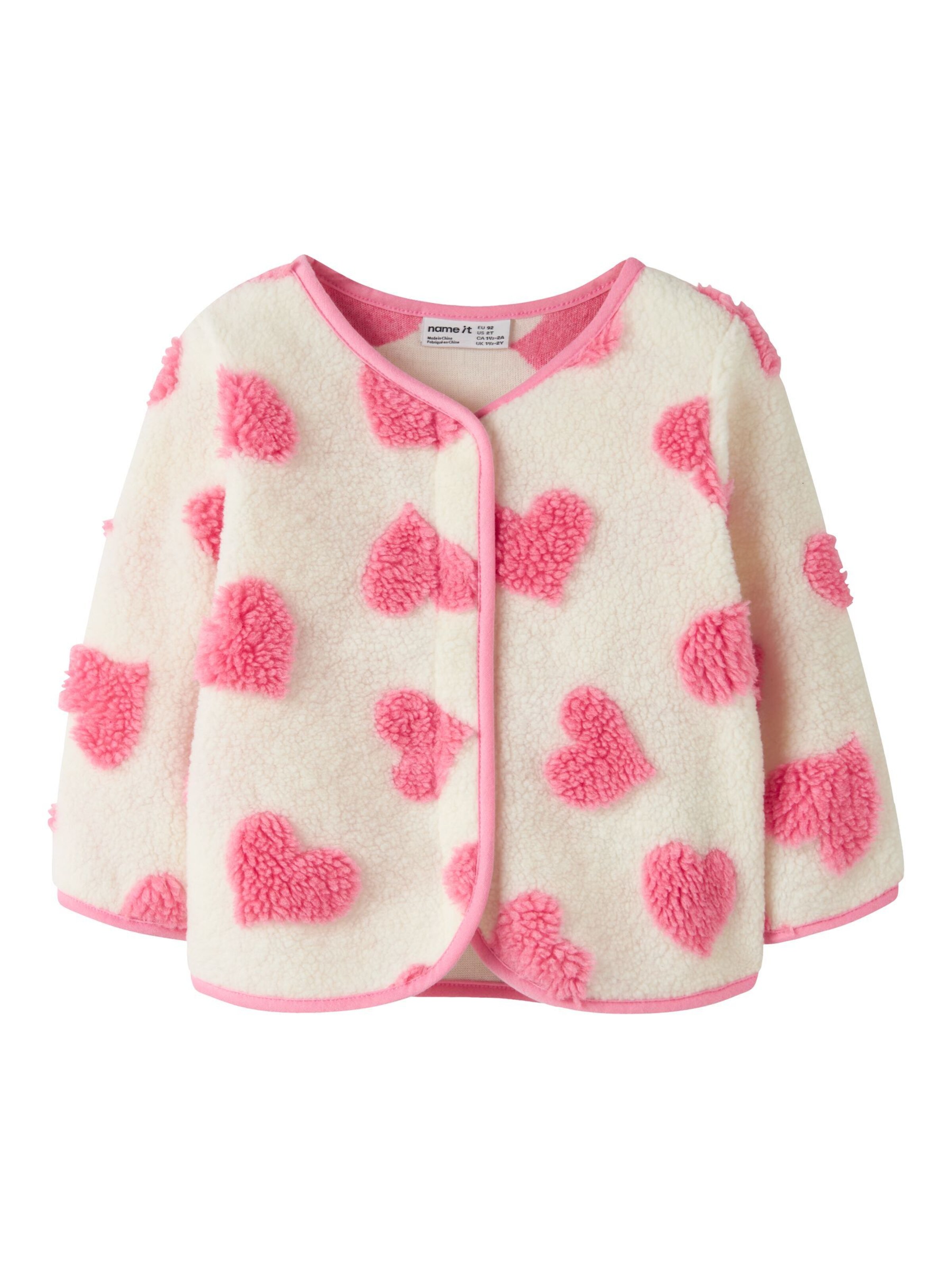 NAME IT Gebreid vest in Wit: voorkant