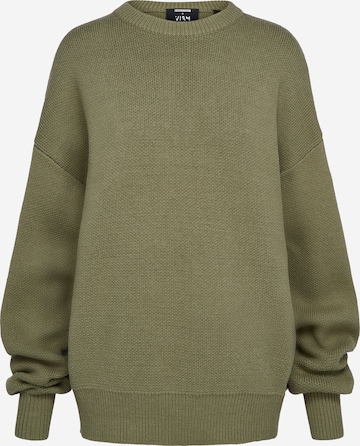 ABOUT YOU x VIAM Studio Sweater in Green: front