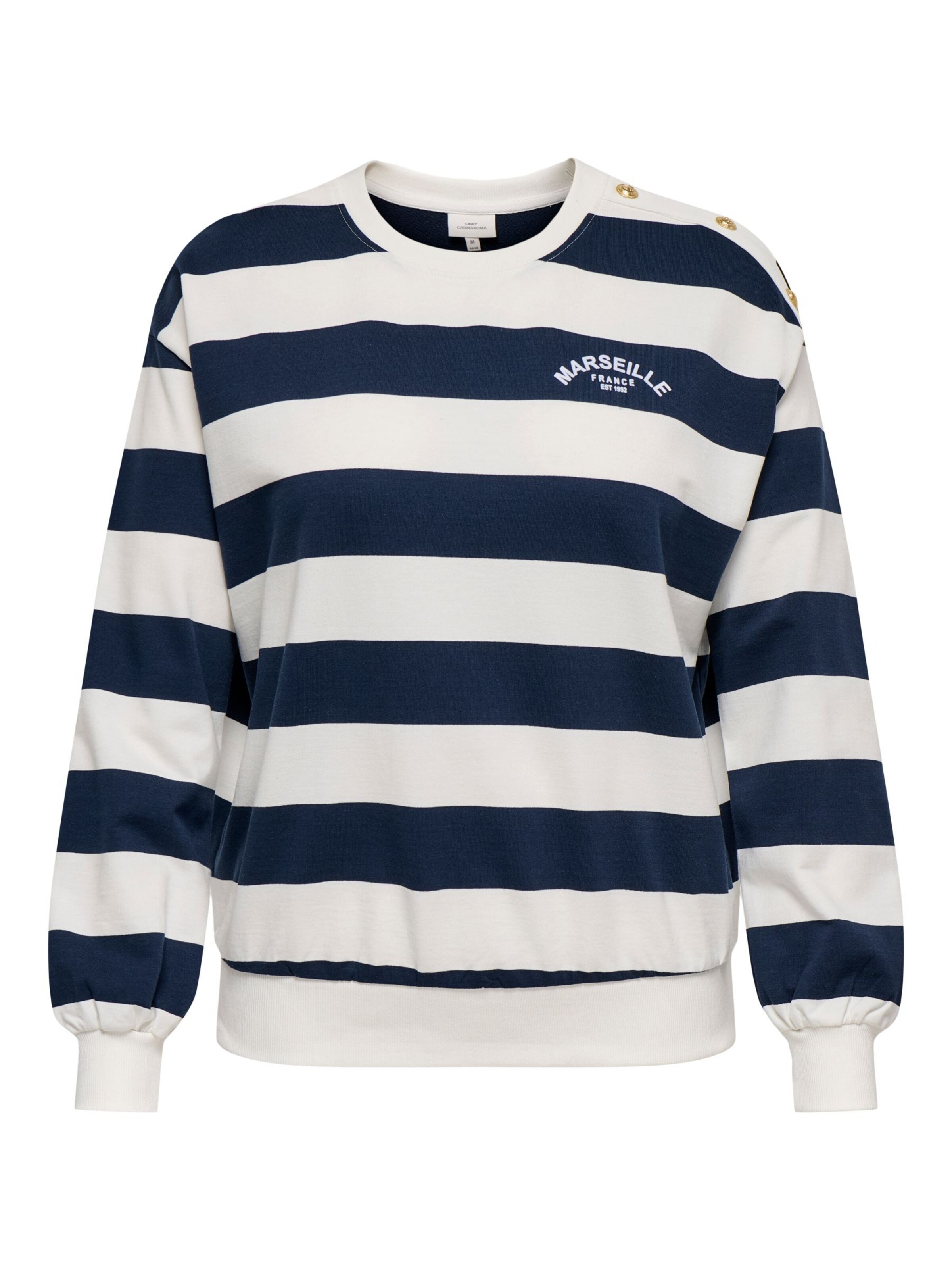 Sweat-shirt 'CARISLA' ONLY Carmakoma en blanc : devant