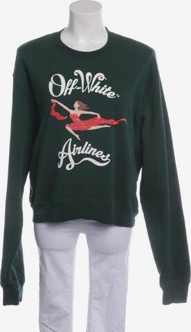 Off-White Sweatshirt & Zip-Up Hoodie in M in Green: front