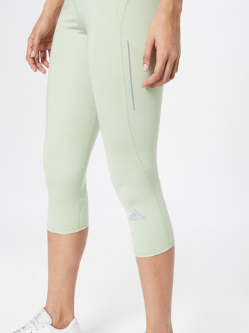 ADIDAS SPORTSWEAR Skinny Sportbroek 'Own The Run 3/4' in Groen