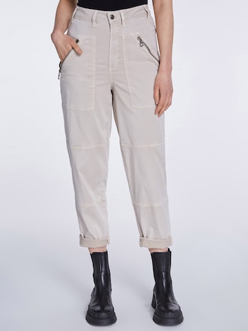 Tapered Jeans di SET in beige: frontale