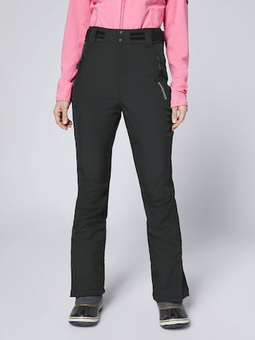 CHIEMSEE Slim fit Outdoor Pants in Black: front