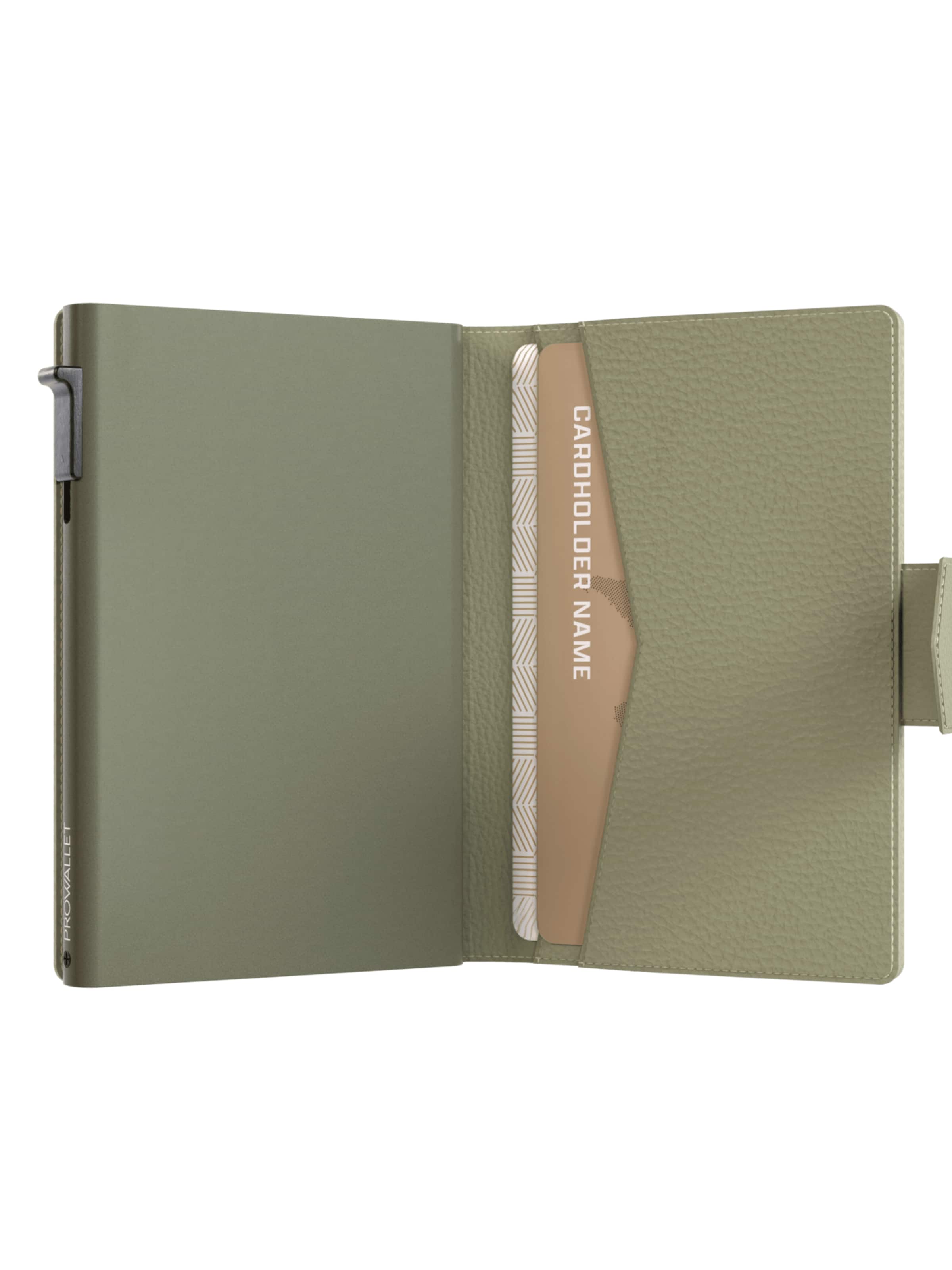 Prowallet Wallet 'Pasjeshouder Plus Pebble' in Green