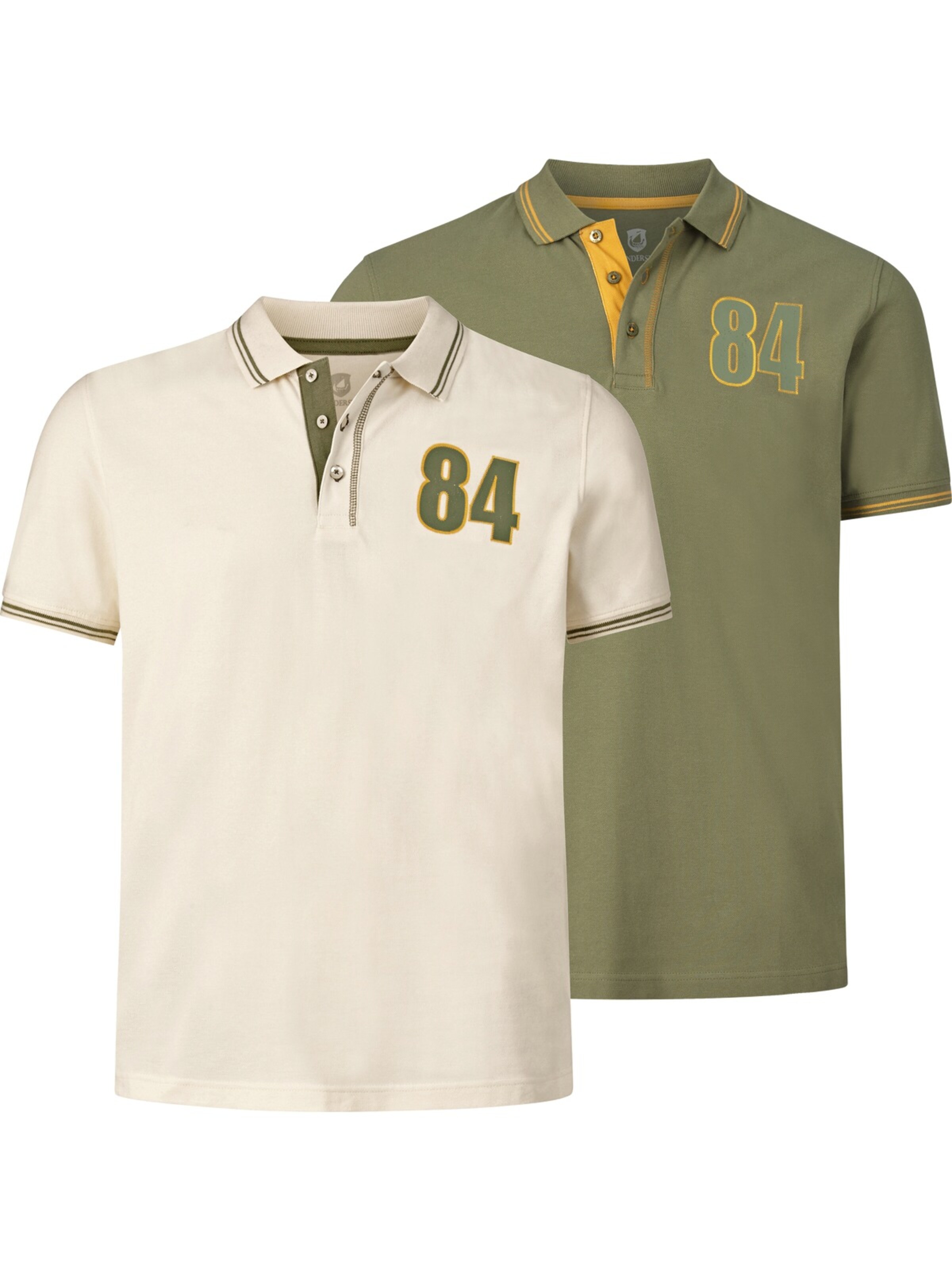 Jan Vanderstorm Doppelpack Poloshirt ' Berau ' in Weiß: Vorderseite