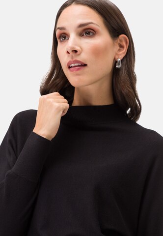 zero Strickpullover mit Stehkragen in Schwarz