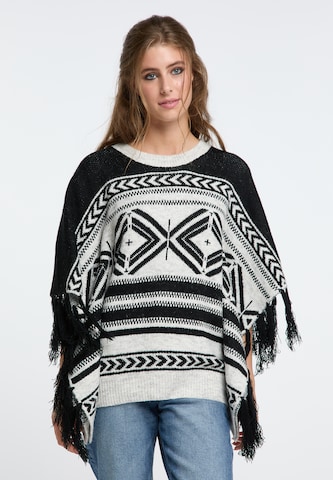 IZIA Poncho in Schwarz: predná strana