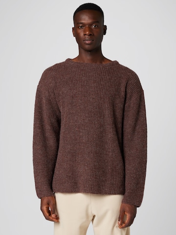 Sinned x ABOUT YOU Sweater 'Mats' in Brown: front
