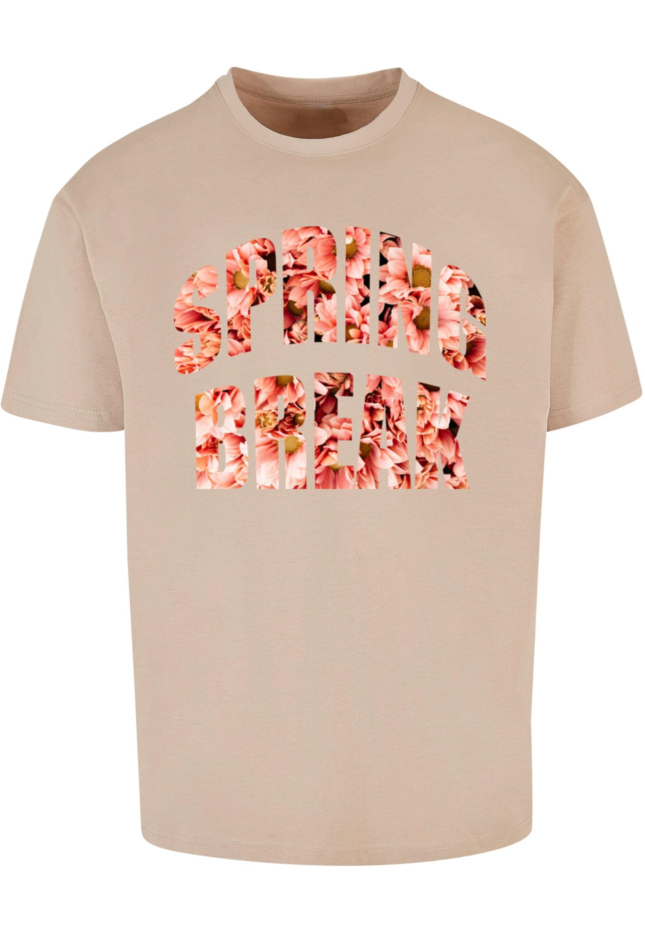 Merchcode Shirt 'Spring Break' in Beige: voorkant