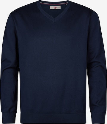 Pull-over Petrol Industries en bleu : devant