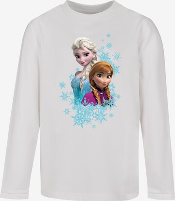 ABSOLUTE CULT Shirt 'Frozen - Elsa And Anna Sisters' in Wit: voorkant