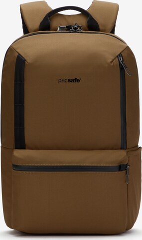 Pacsafe Backpack 'Metrosafe X' in Brown: front
