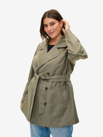 Manteau mi-saison 'Caselin' Zizzi en vert : devant