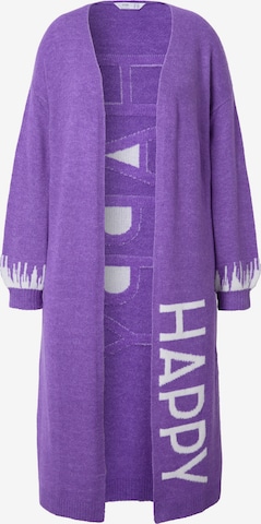 Angel of Style Knit cardigan in Purple: front