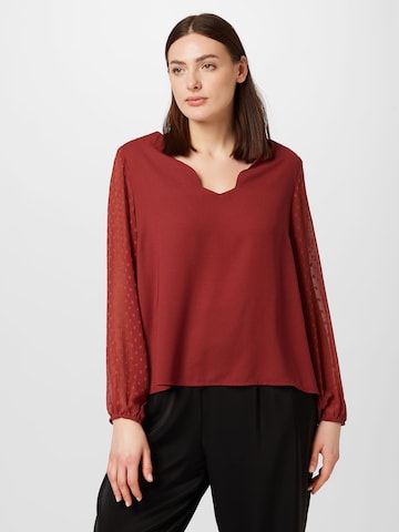 ABOUT YOU Curvy - Blusa 'Vivian' em vermelho: frente